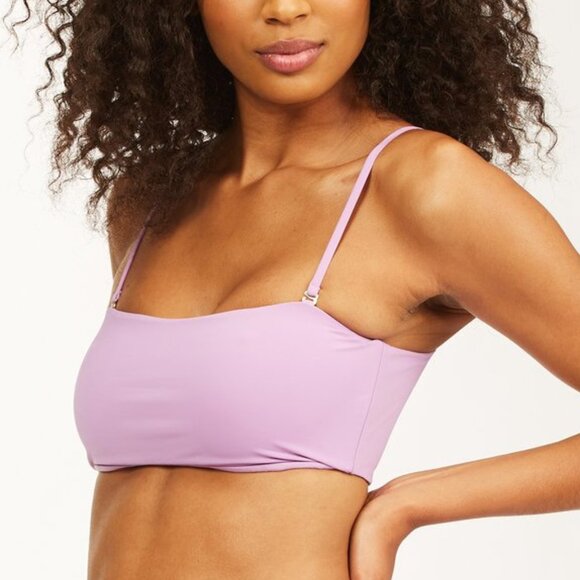 Billabong Sol Searcher Bandeau Bikini Top Ultraviolet Purple S/8 - Picture 3 of 8